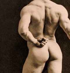 Eugen Sandow in klassischer antiker griechisch-römischer Pose, ca. 1893